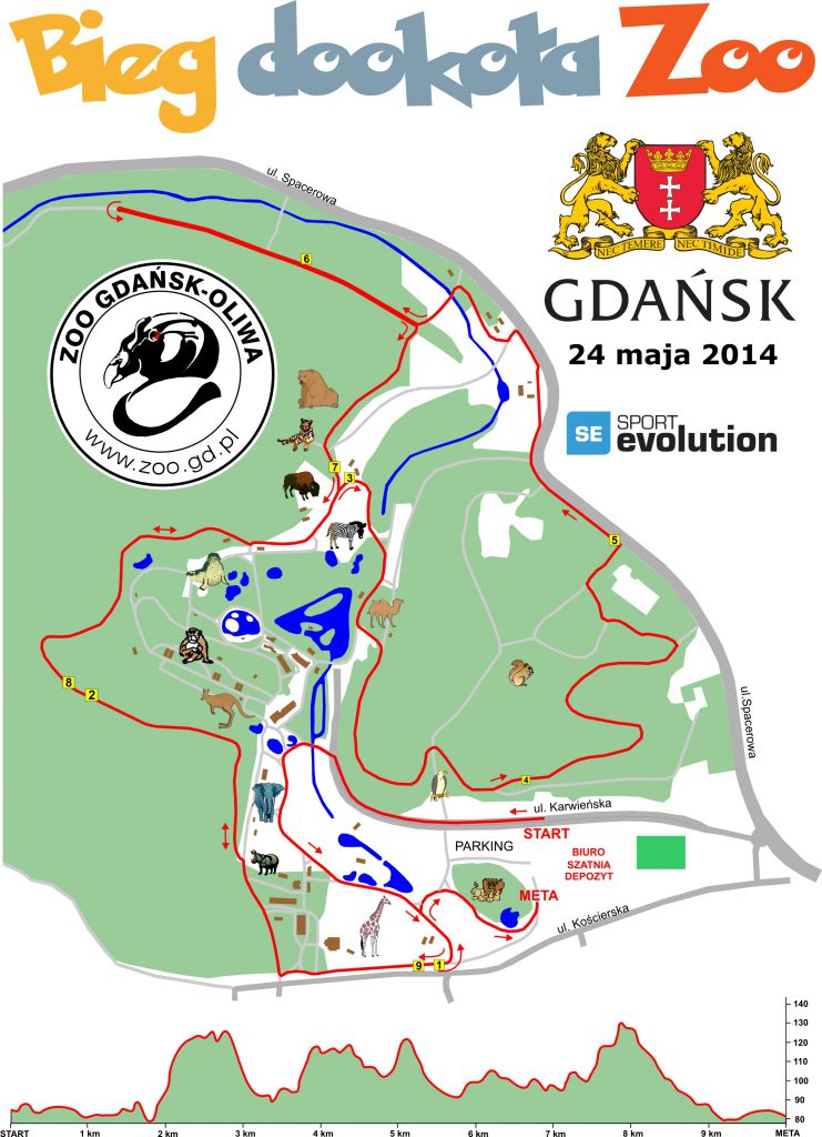 mapa Biegu ZOO Gdańsk