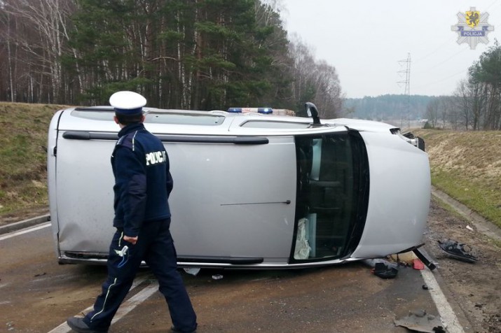 CZŁUCHÓW CITROEN DACHOWAŁ NA KRAJOWEJ 25 2