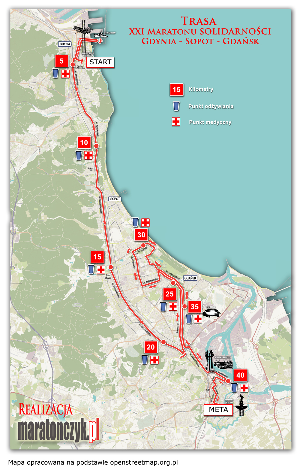 trasa gdans maraton mapa 2015 www