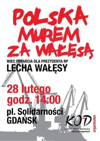 Polska murem za Wałesa