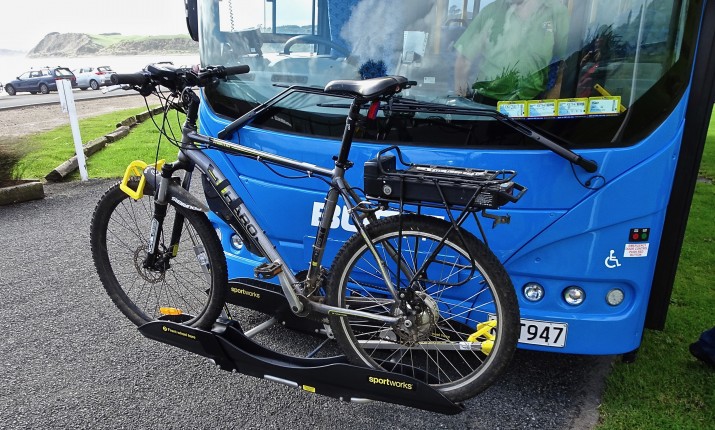 Bike carrier on Raglan bus