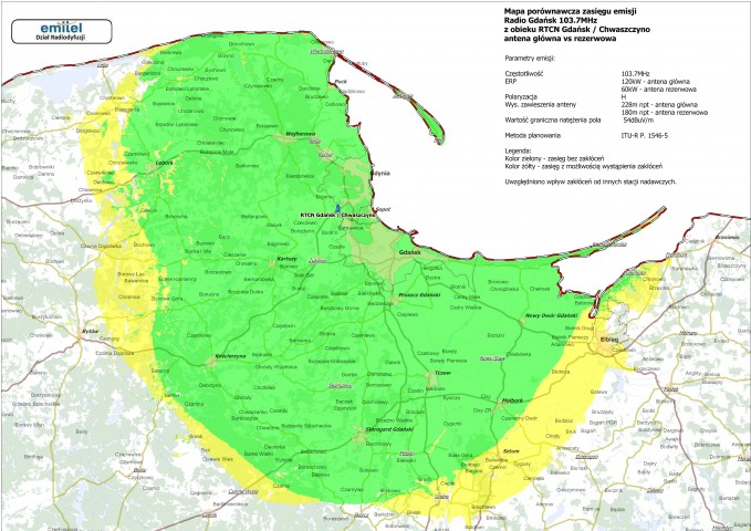 mapa nadajnik