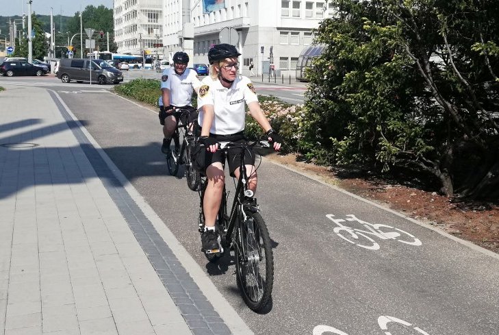 Patrole rowerowe gdyńskiej Straży Miejskiej