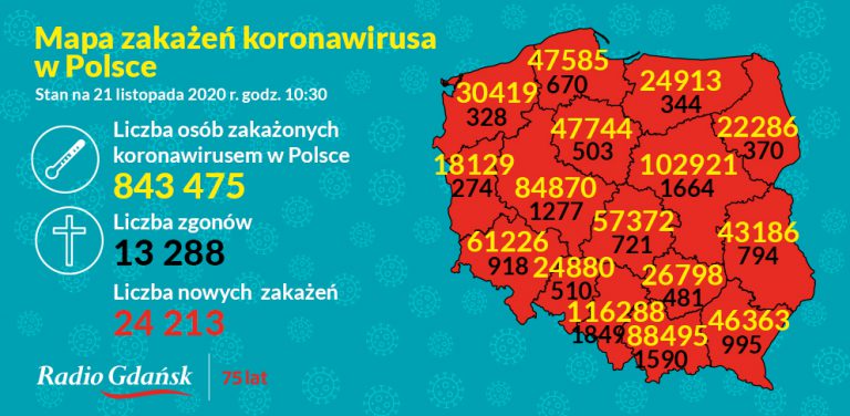 koronawirus mapa 21.11