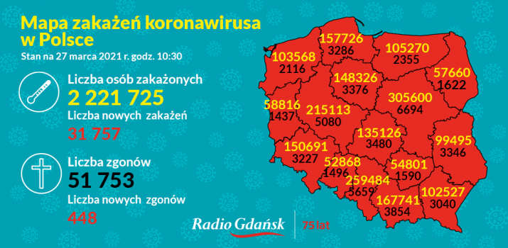 koronawirus mapa 27.03