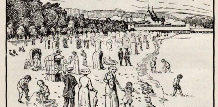 (Fot. Rysunek z przewodnika wydanego w Sopocie w 1910 roku)