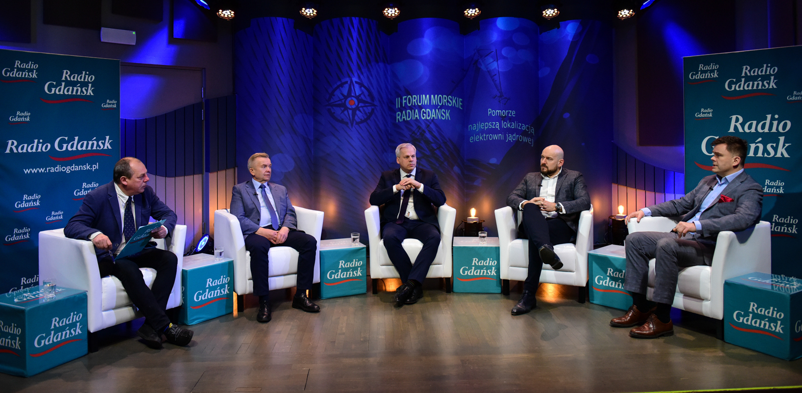 Jarosław Popek, Wiesław Gębka, Karol Rabenda, Mateusz Kowalewski, Szymon Gajda (fot. Radio Gdańsk/Roman Jocher)