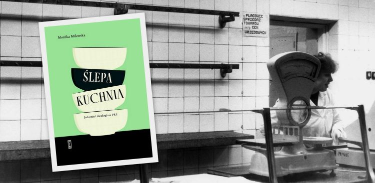 Widok typowy dla PRL-u, puste półki i haki w sklepie mięsnym w Gdańsku, 1979 rok (fot. KFP/Zbigniew Kosycarz)