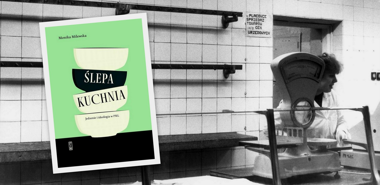 Widok typowy dla PRL-u, puste półki i haki w sklepie mięsnym w Gdańsku, 1979 rok (fot. KFP/Zbigniew Kosycarz)