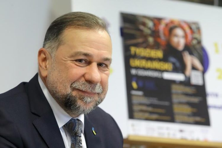 Gdańsk. Spotkanie z Konsulem Ukrainy Lwem Zacharczyszynem w sprawie Tygodnia Ukraińskiego.