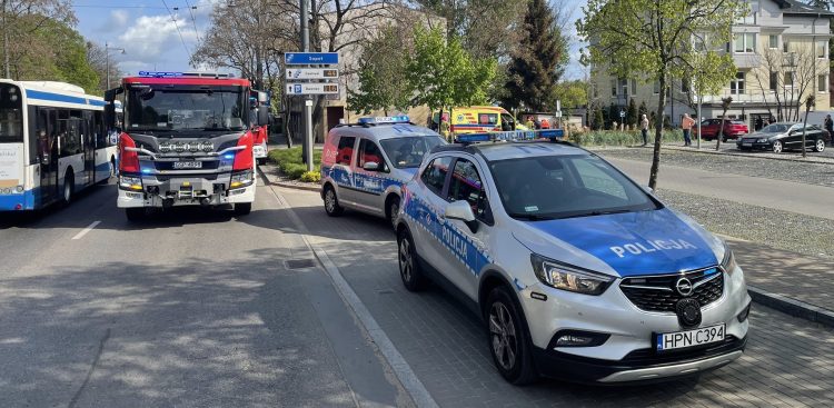 Wypadek przy al. Niepodległości w Sopocie (Fot. KM PSP Sopot)