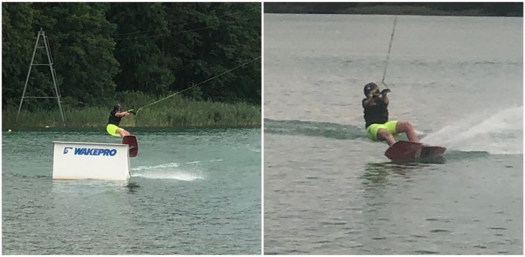 Na zdjęciach Maksymilian, lat 12 (na desce pływa od 8 lat) (fot. Radio Gdańsk/Joanna Merecka-Łotysz)