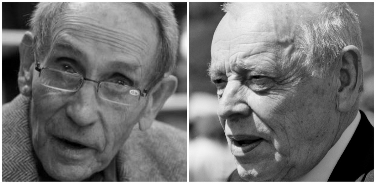 Tadeusz Konwicki i Bernard Ładysz (fot. PAP/L. Szymański, Tadeusz Deszkiewicz)