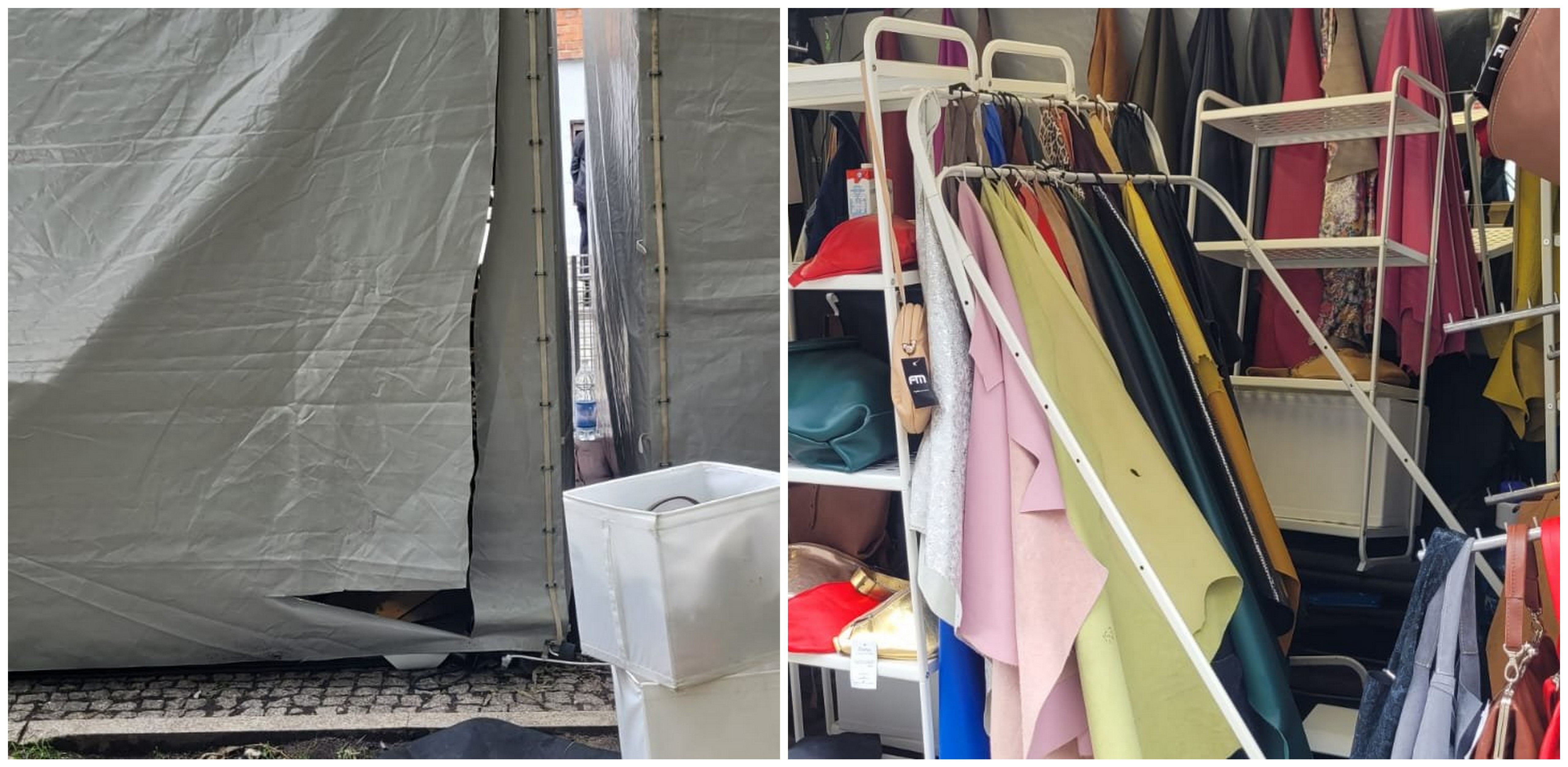 Jedno z okradzionych stoisk na jarmarku (fot. Anna Małyszek)