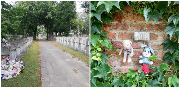 (Fot. Radio Gdańsk/Andrzej Urbański). Na zdjęciach: miejsca pamięci bohaterskich obrońców Poczty Polskiej w Gdańsku -
Cmentarz na Zaspie i grób Erwinki Barzychowskiej, najmłodszej ofiary.