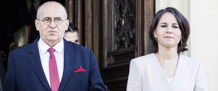 Zbigniew Rau i Annalena Baerbock (fot. Twitter/Außenministerin Annalena Baerbock)