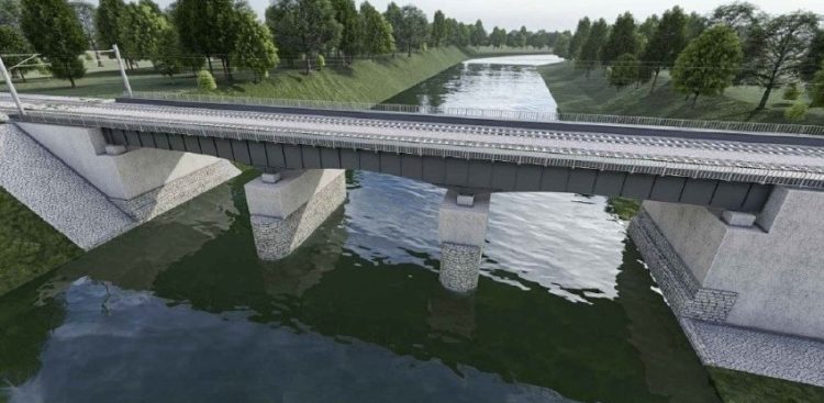 Fot. PKP PLK / Częścią przebudowy będzie budowa mostu na Słupi