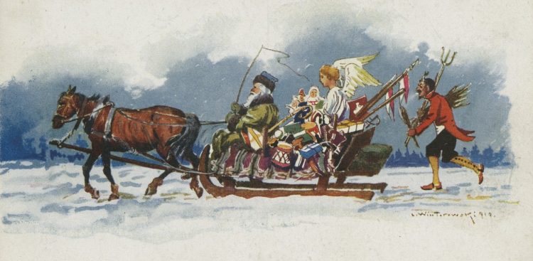 Ilustracja na kartce świątecznej (fot. ze zbiorów Tomasza Kuby Kozłowskiego)