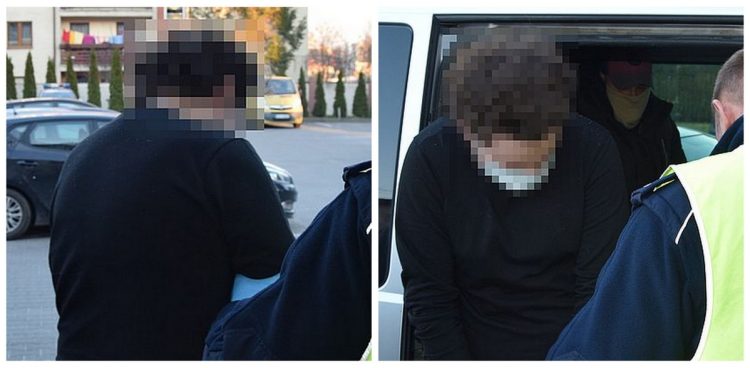 18-latek podczas zatrzymania (fot. KPP w Pucku)