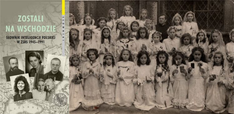 Na zdjęciu: Uroczystość ostatniej św. komunii w katedrze lwowskiej. Wśród dzieci, duszpasterz, o. Rafał Kiernicki. 1948 rok. (fot. Zbiory IPN