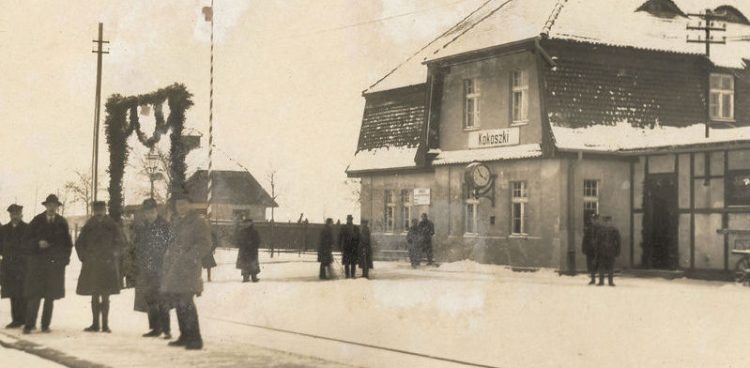 Otwarcie dworca w Kokoszkach, 20 listopada 1921 r. (Fot. Muzeum Gdańska)