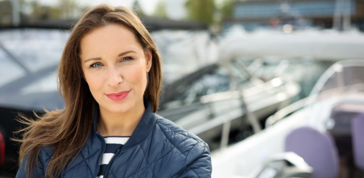 Prowadząca audycję "Świat Gdyni" Magdalena Manasterska
(Fot. Radio Gdańsk/Roman Jocher)