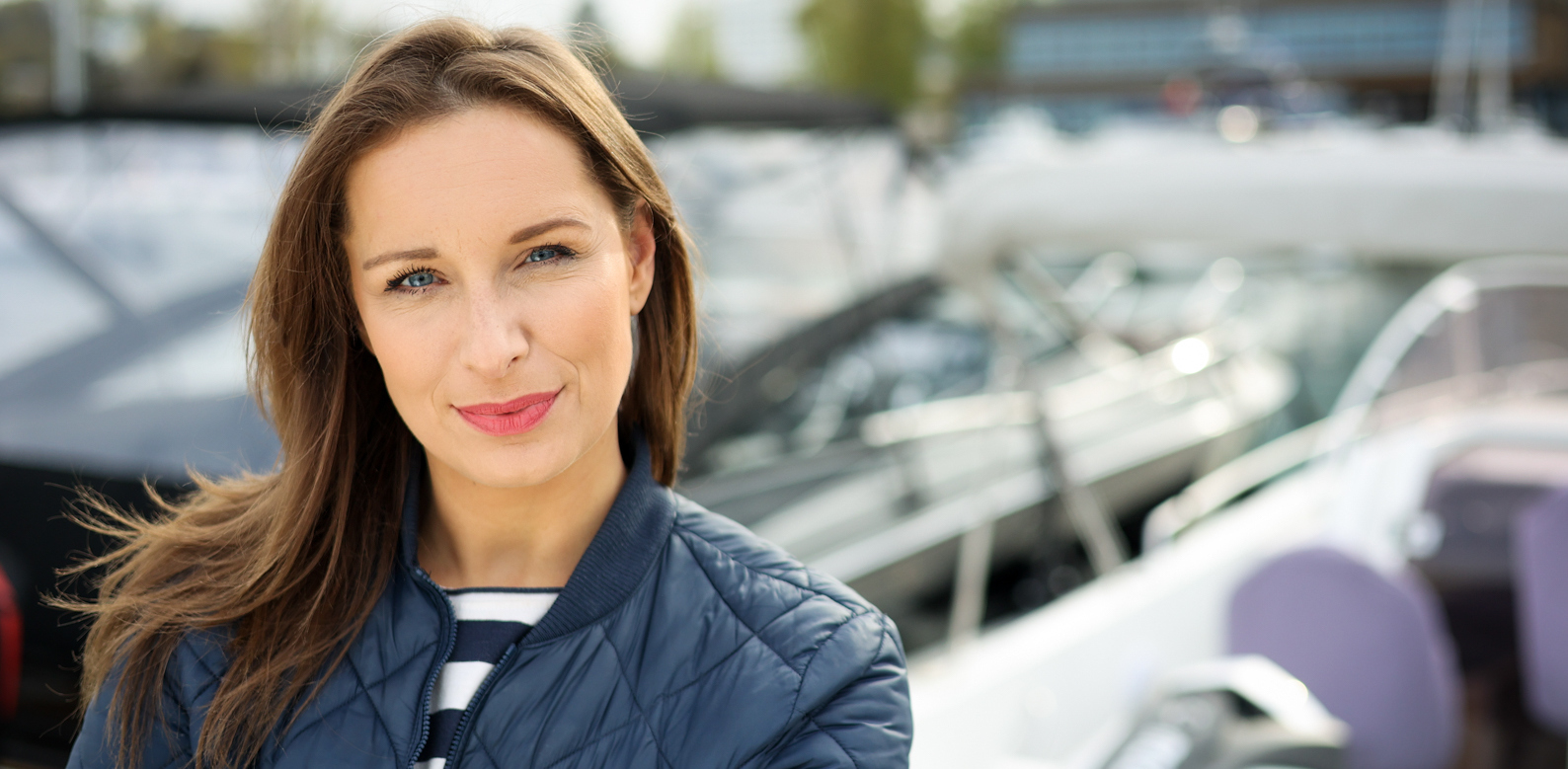 Prowadząca audycję "Świat Gdyni" Magdalena Manasterska(Fot. Radio Gdańsk/Roman Jocher)