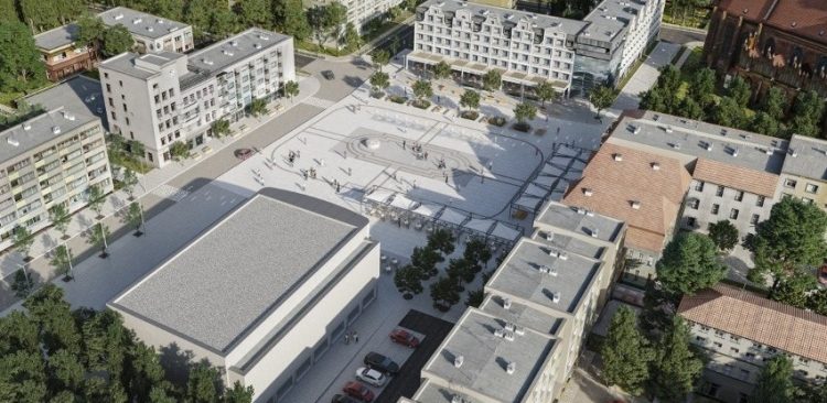 Wizualizacja Starego Rynku w Słupsku po rewitalizacji (graf. UM Słupsk)
