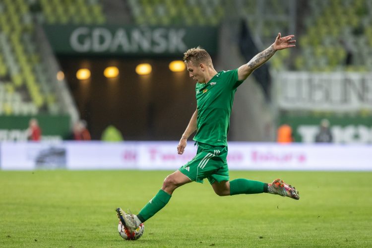 Polsat Plus Arena Gdańsk. Fortuna 1 Liga. Mecz Lechia Gdańsk - Motor Lublin. Nz. Łukasz Zjawiński ( Lechia ).
28.07.2023
fot. Krzysztof Mystkowski / KFP