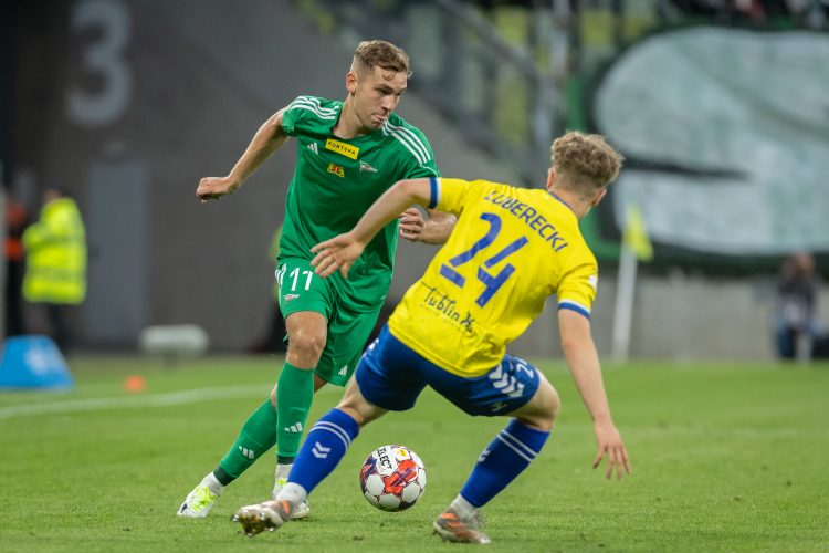 Polsat Plus Arena Gdańsk. Fortuna 1 Liga. Mecz Lechia Gdańsk - Motor Lublin. Nz. Dominik Piła ( Lechia ).
28.07.2023
fot. Krzysztof Mystkowski / KFP