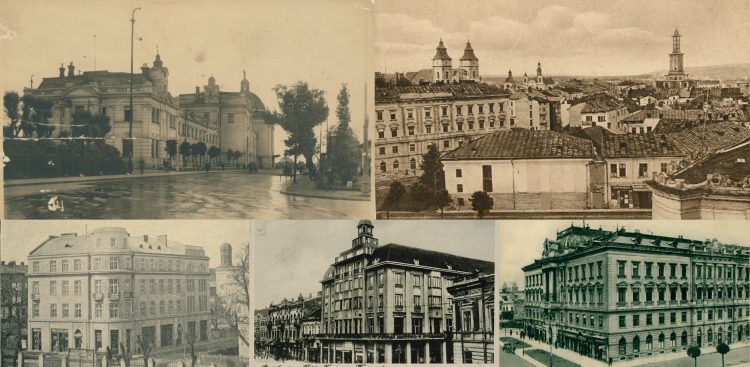 Kolaż ze starych zdjęć Stanisławowa (fot. ze zbiorów prof. Adama Ostanka)