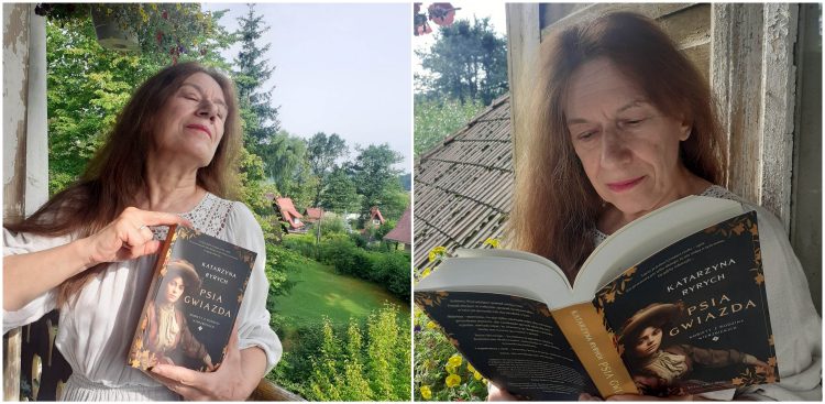 Autorka Katarzyna Ryrych z książką "Psia gwiazda" (Fot. archiwum prywatne)