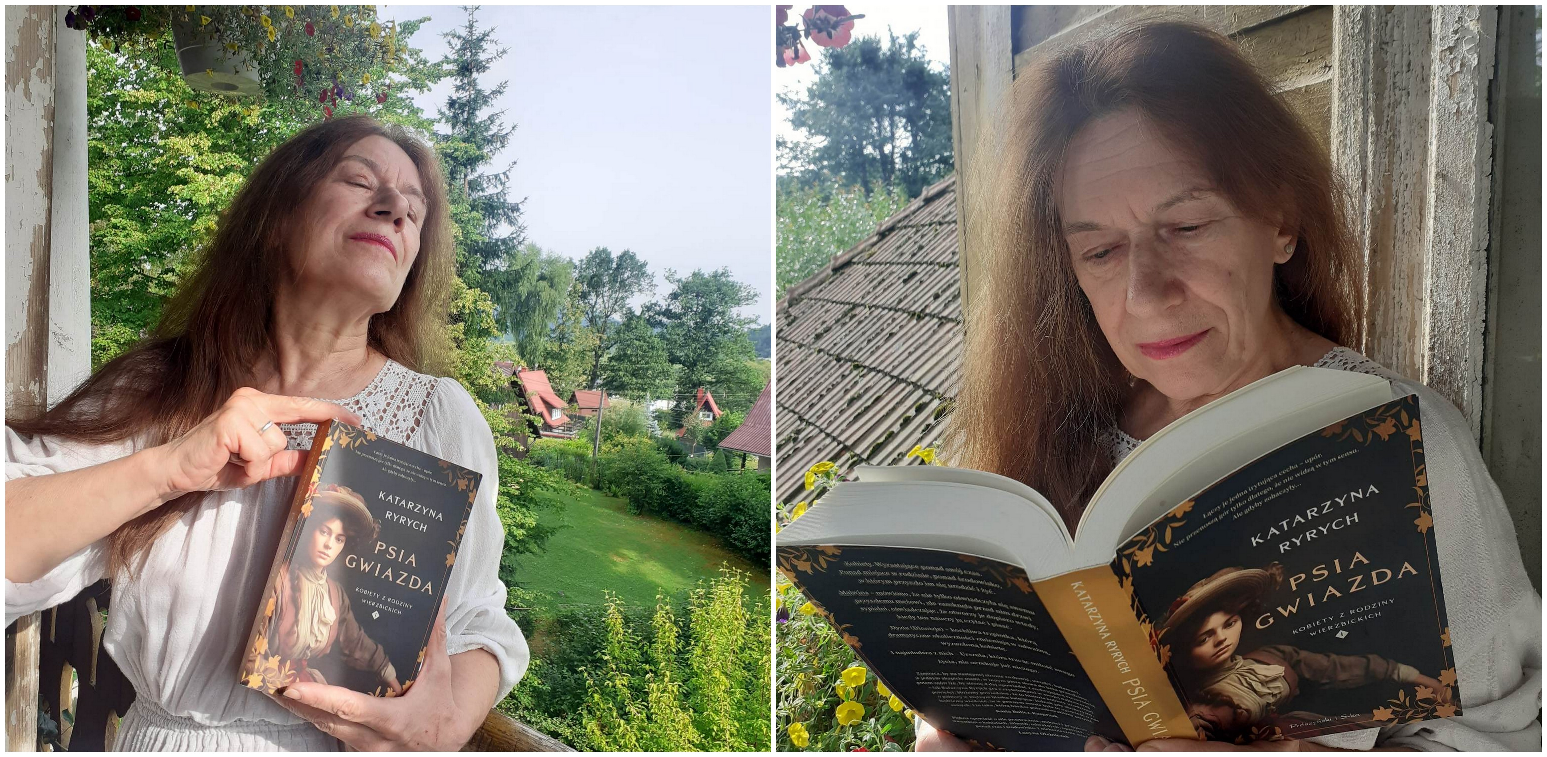 Autorka Katarzyna Ryrych z książką "Psia gwiazda" (Fot. archiwum prywatne)