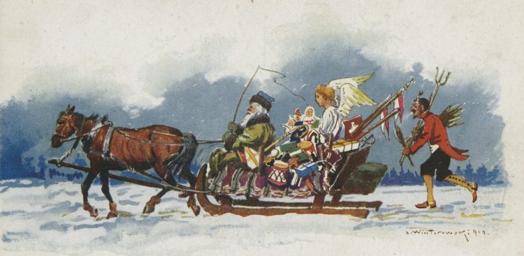 Na zdjęciu: Pocztówka wydana we Lwowie w 1910 roku, według projektu Leonarda Winterowskiego, ze zbiorów Tomasza Kuby Kozłowskiego