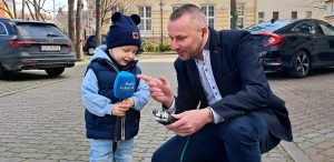 Olaf i nasz dziennikarz Grzegorz Armatowski (Fot. Radio Gdańsk)