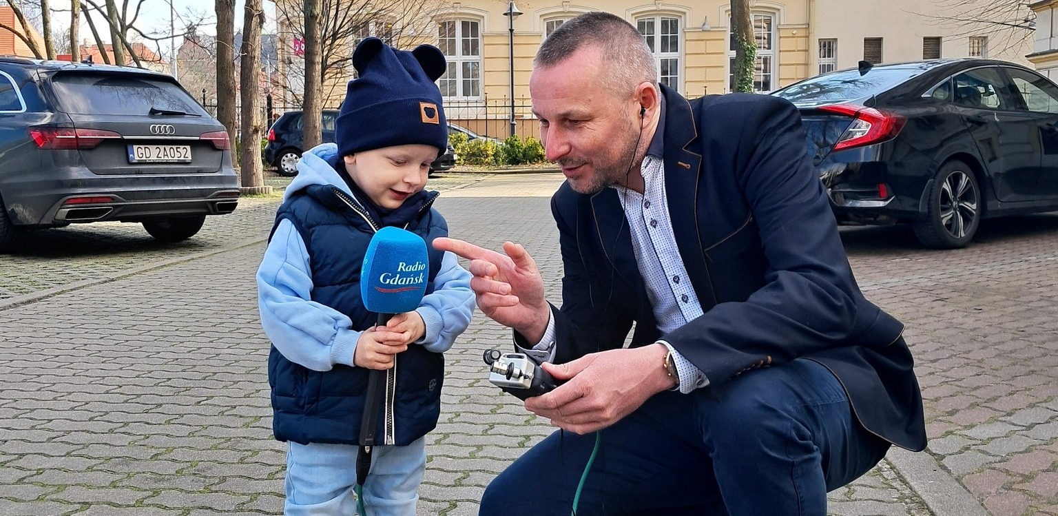 Olaf i nasz dziennikarz Grzegorz Armatowski (Fot. Radio Gdańsk)