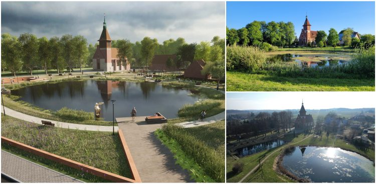 Po lewej wizualizacja projektu, po prawej - stan obecny (fot. Stowarzyszenie Wyżyna Gdańska)