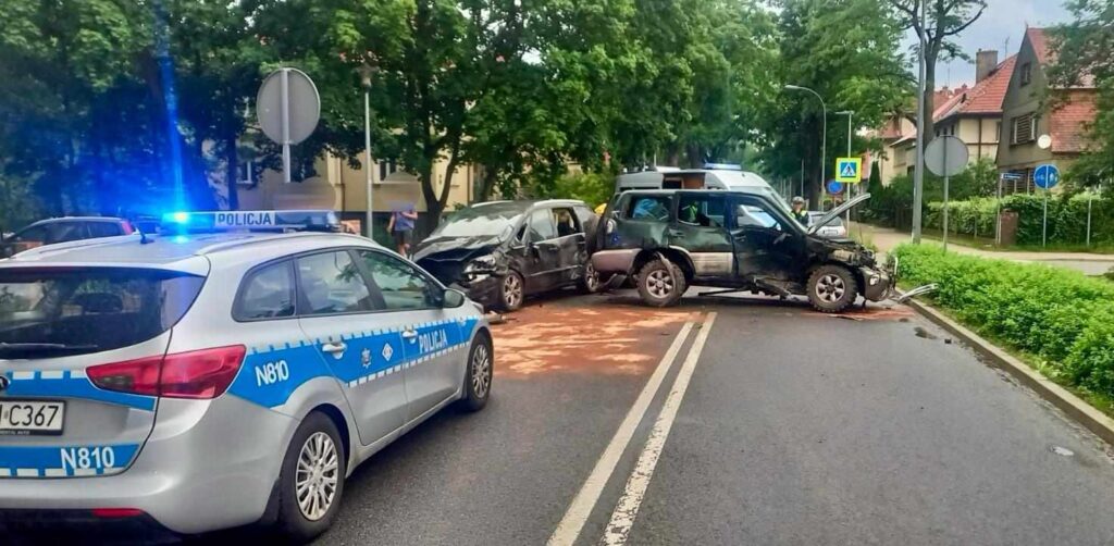 kolizja w Słupsku na ulicy Arciszewskiego