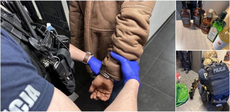 Włamał się, wypił ukradziony alkohol i zasnął na ławce (fot. KWP w Gdańsku)