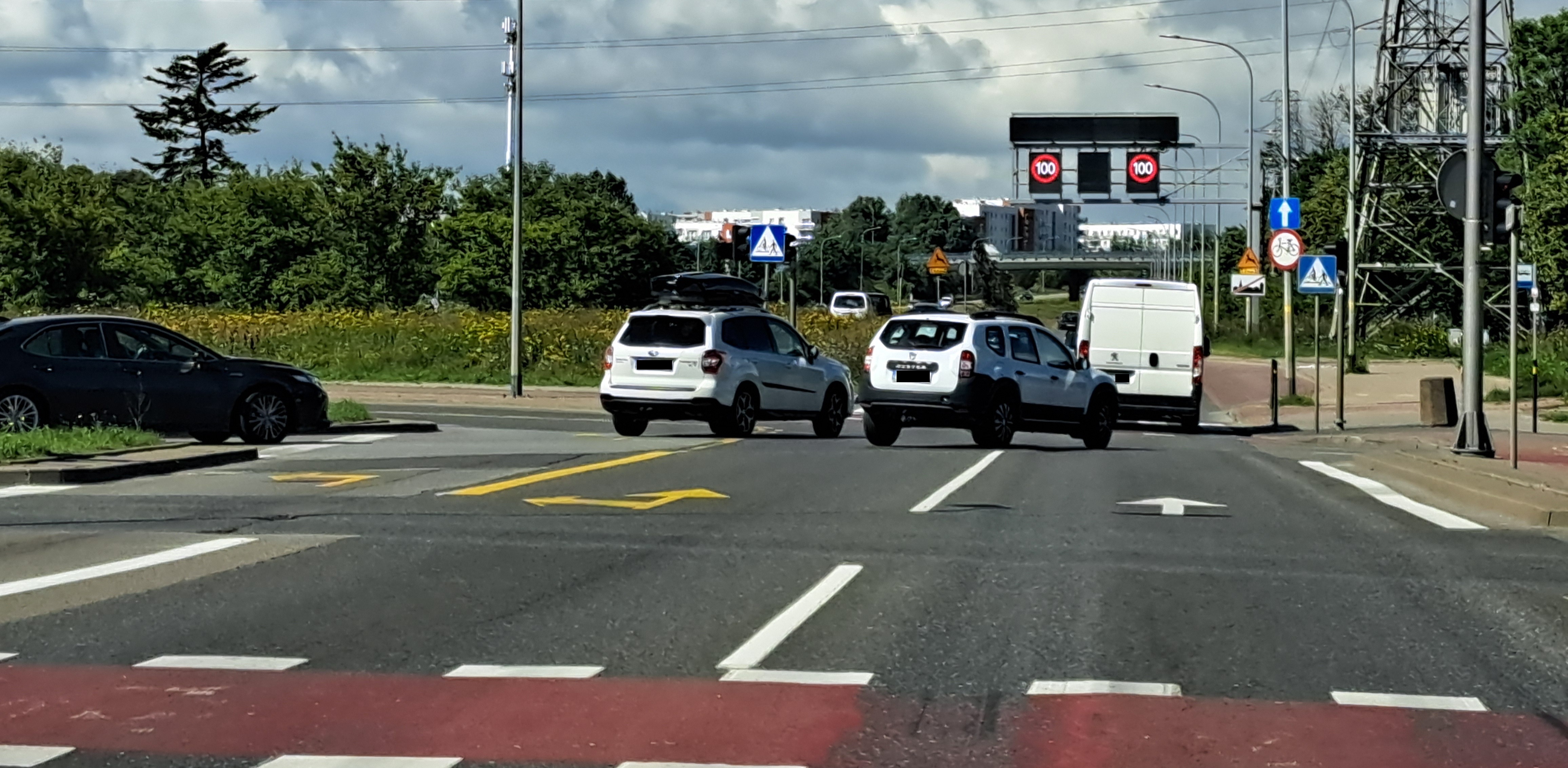 Dodatkowy lewoskręt z alei Armii Krajowej w aleję Havla (fot. Radio Gdańsk/Sebastian Kwiatkowski)