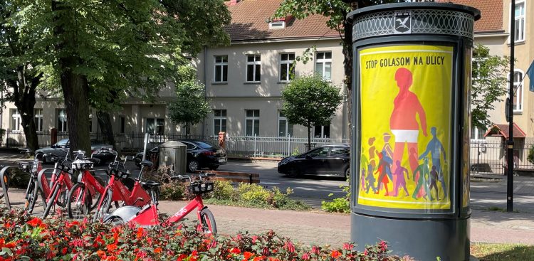 Plakat kampanii "Stop golasom na ulicy" (fot. UMS)