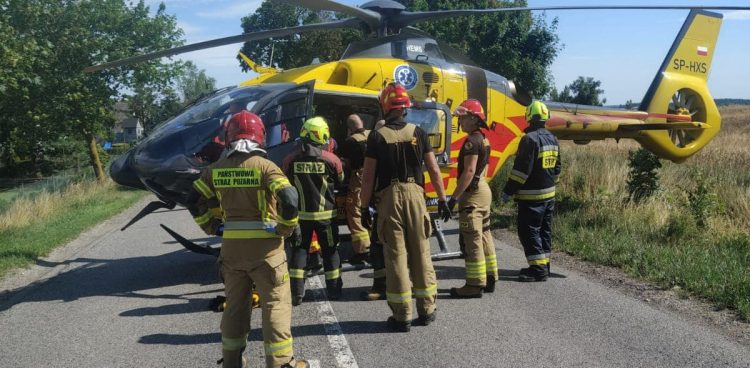 Do wypadku doszło 9 lipca. Na miejscu interweniowali między innymi strażacy
(fot. OSP KSRG Rościszewo)