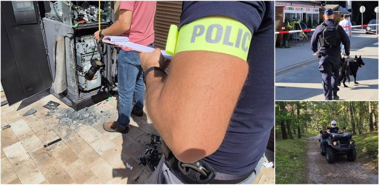 Wysadzony bankomat w Jantarze (Fot. KPP Nowy Dwór Gdański)