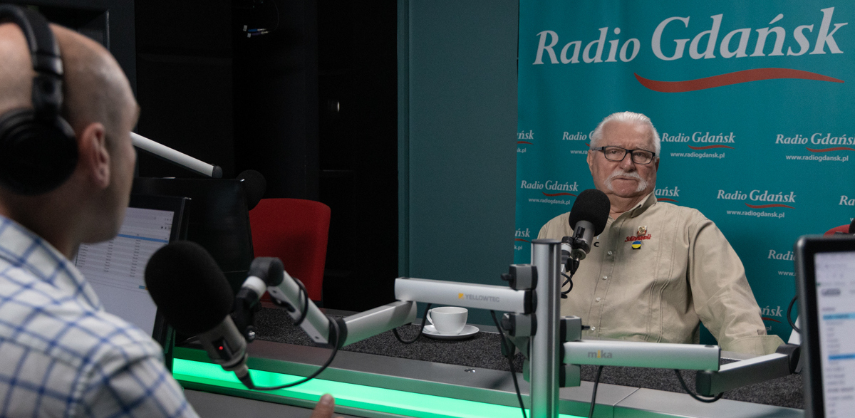 Były prezydent Lech Wałęsa był "Gościem Dnia Radia Gdańsk"(Fot. Radio Gdańsk/Roman Jocher)