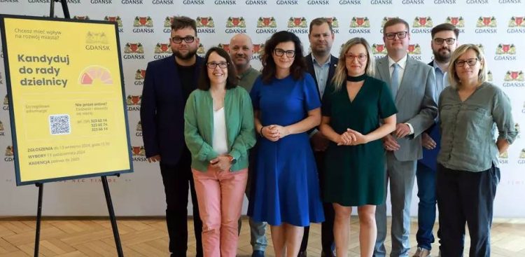 Do kandydowania zachęcali radni i urzędnicy, w tym prezydent Aleksandra Dulkiewicz podczas konferencji prasowej w Gdańsku (fot. Grzegorz Mehring/gdansk.pl)