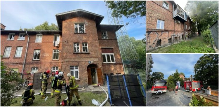 Pożar w Sopocie przy ul. Marynarzy - 15.08.2024 r. (fot. PSP w Sopocie)