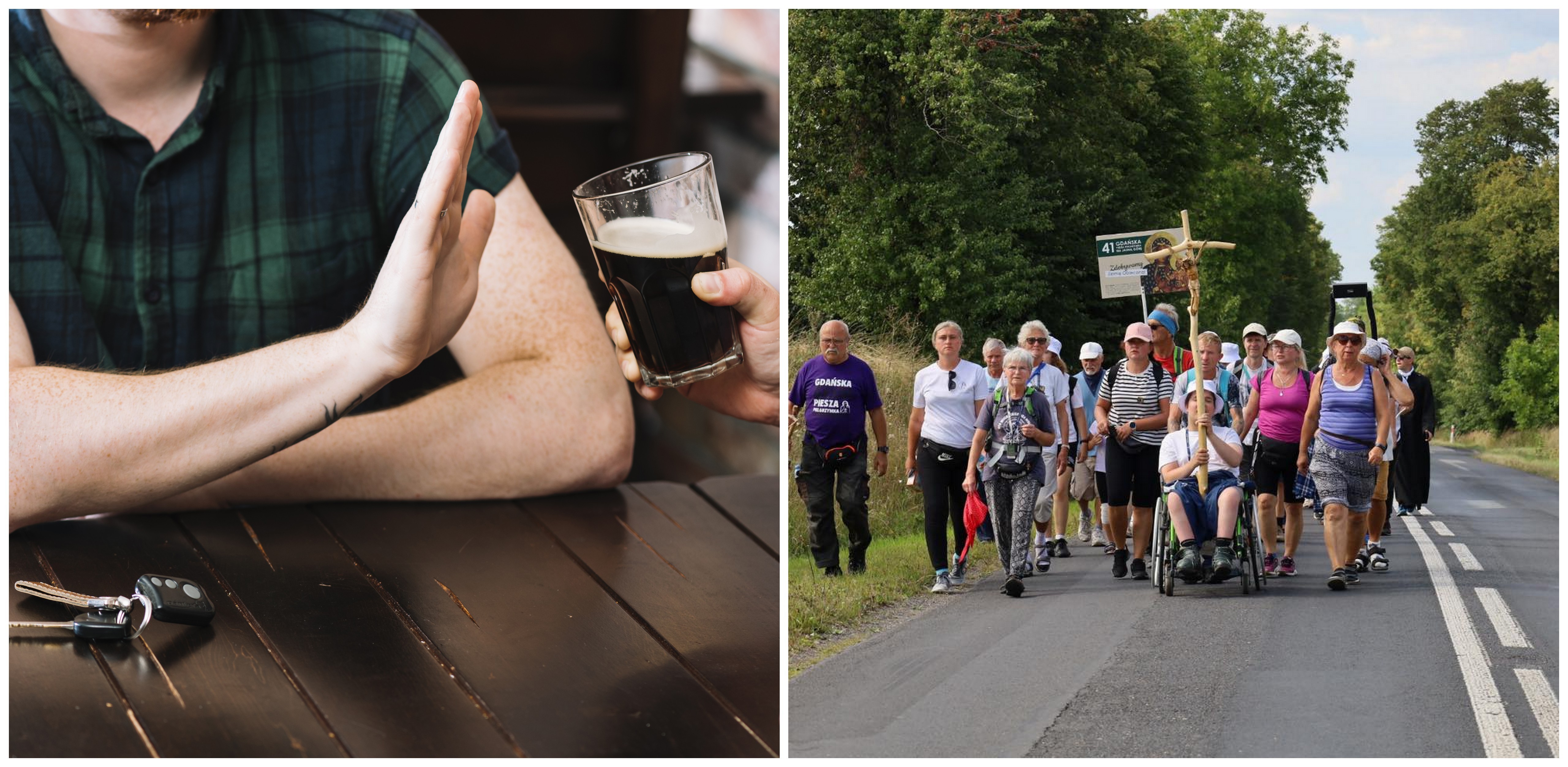 W magazynie "Razem w drodze" rozmawialiśmy o trzeźwości oraz odwiedziliśmy nieoczywiste miejsca pielgrzymkowe(Fot. Freepik ; Gdańska Piesza Pielgrzymka na Jasną Górę)
