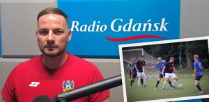 Nz. trener Sokoła Lubichowo Karol Kolasiński
(Fot. Radio Gdańsk/Paweł Kątnik ; Facebook/Sokół Lubichowo)