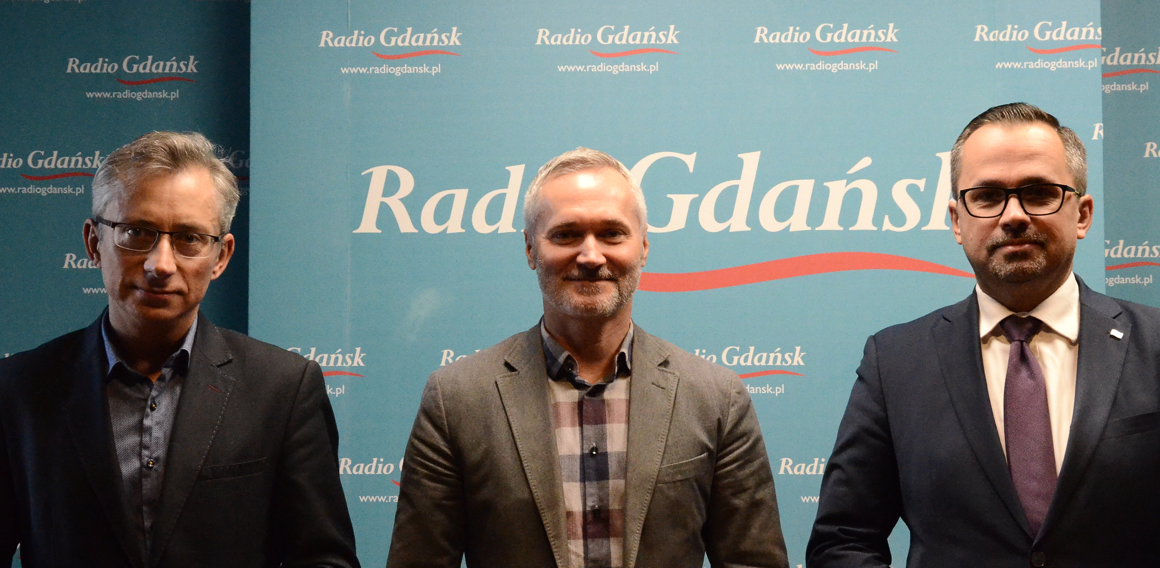 Marek Rutka, Jarosław Wałęsa, Marcin Horała (fot. Radio Gdańsk/Martyna Krawcewicz)