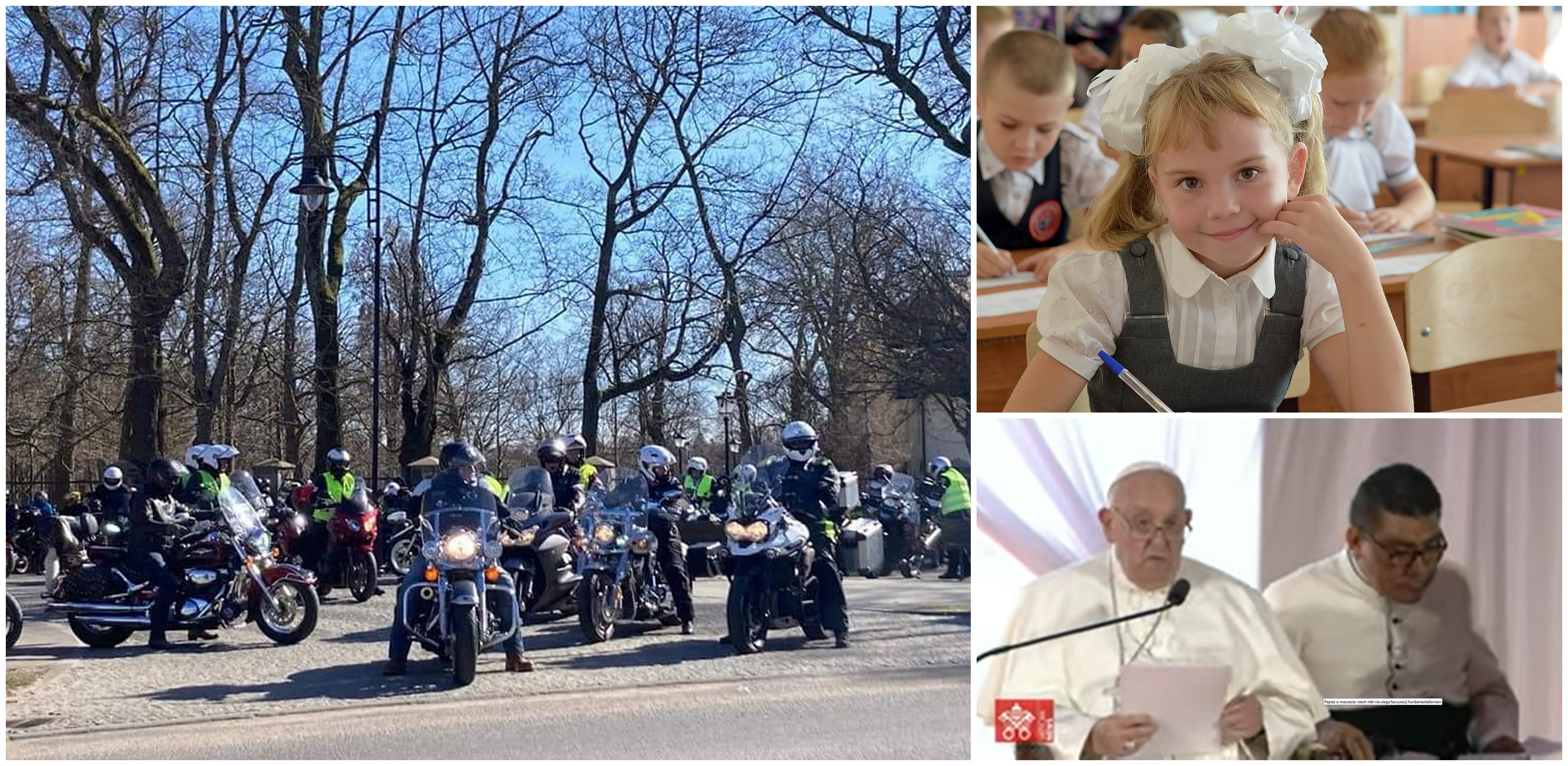 (Fot. vaticannews.va/Pixabay/Facebook/Motocyklowy Rajd Piaśnicki)